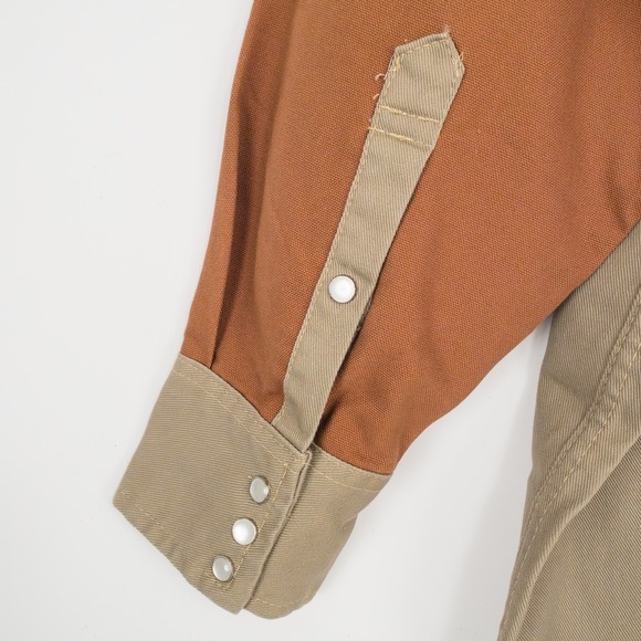 RASCO FR Flame Resistant Work Shirt 4XL Long Khaki Duck Two Tone Workwear - Picture 13 of 16